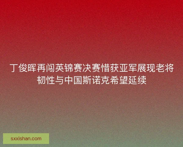 丁俊晖再闯英锦赛决赛惜获亚军展现老将韧性与中国斯诺克希望延续
