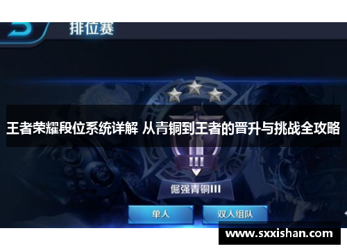 王者荣耀段位系统详解 从青铜到王者的晋升与挑战全攻略