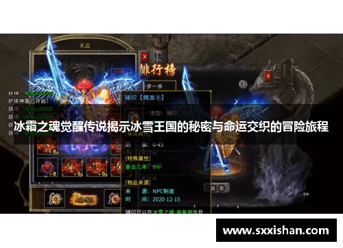 冰霜之魂觉醒传说揭示冰雪王国的秘密与命运交织的冒险旅程